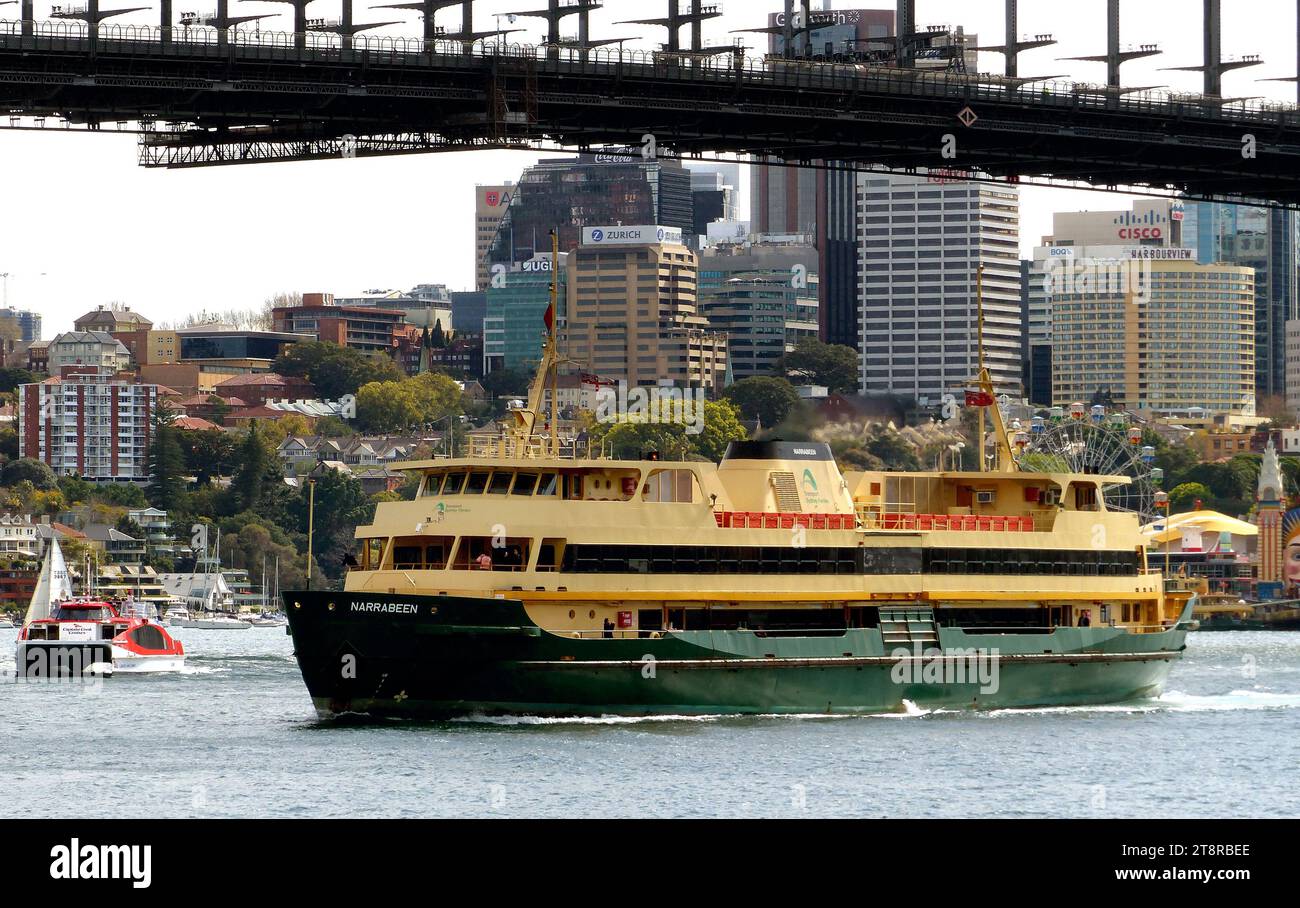 Sydney ferries. MV Narrabeen, MV Narrabeen is one of four Freshwater class ferries Stock Photo