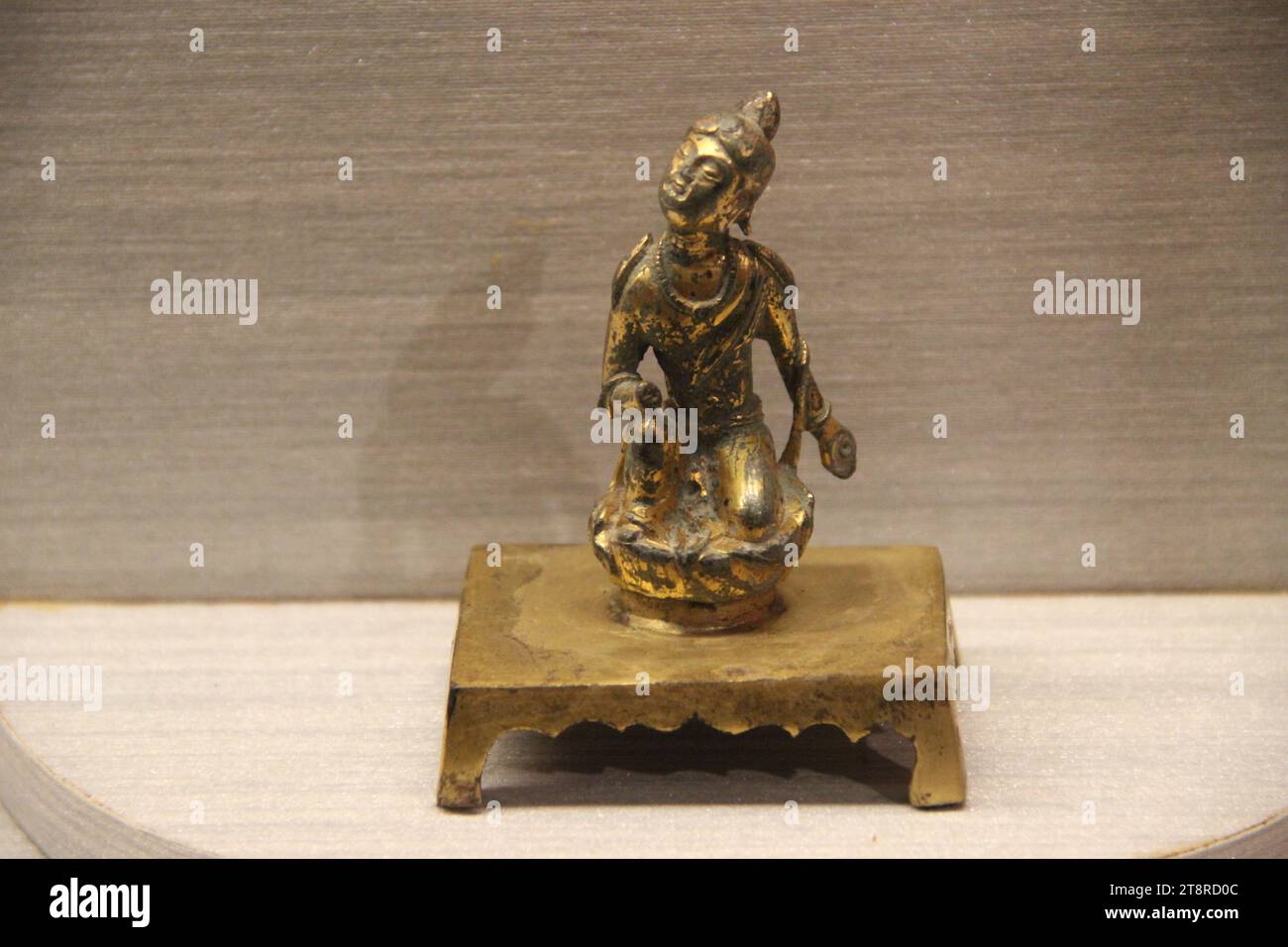 Kneeling Bodhisattva, Tang, c. 700 AD, Buddhist Art Collection, Palace Museum, Taipei, Taiwan Stock Photo