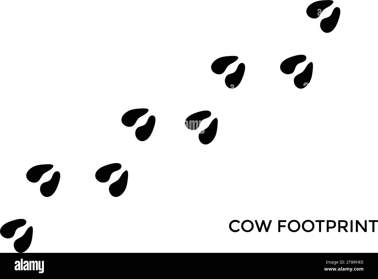 bull footprint icon on light background Stock Vector