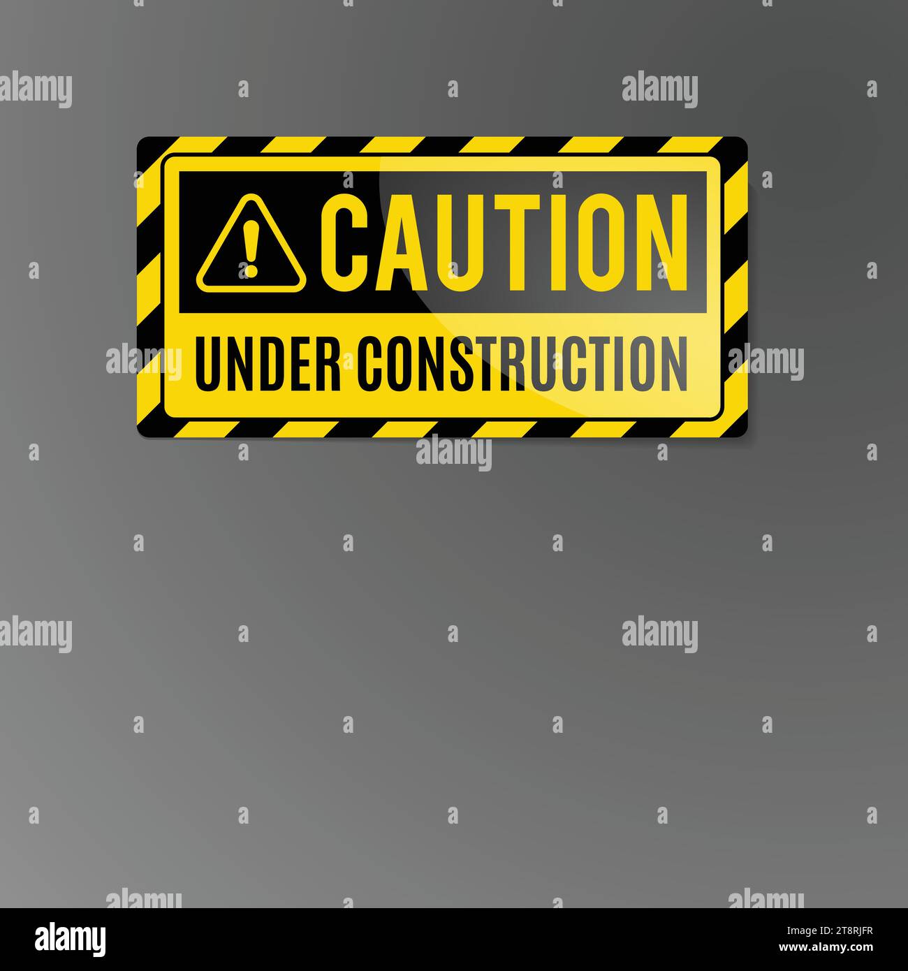 under construction site banner sign vector black and yellow diagonal