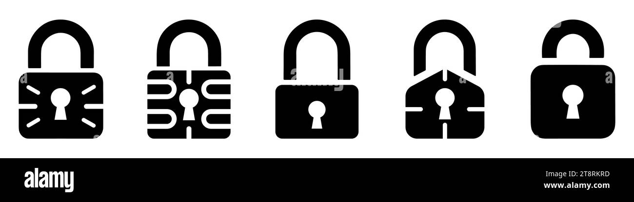 Lock icons set. Padlock icon. Safety symbol. Private security icon ...