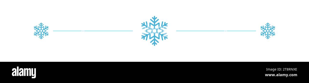 Divider with Aesthetic Snowflake Christmas winter frame border ...