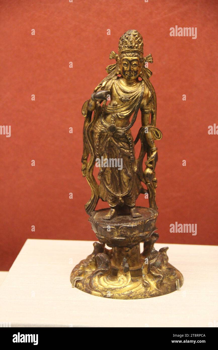 Avalokitesvara Bodhisattva, Tang, 9th C. AD, Buddhist Art Collection, Palace Museum, Taipei, Taiwan Stock Photo