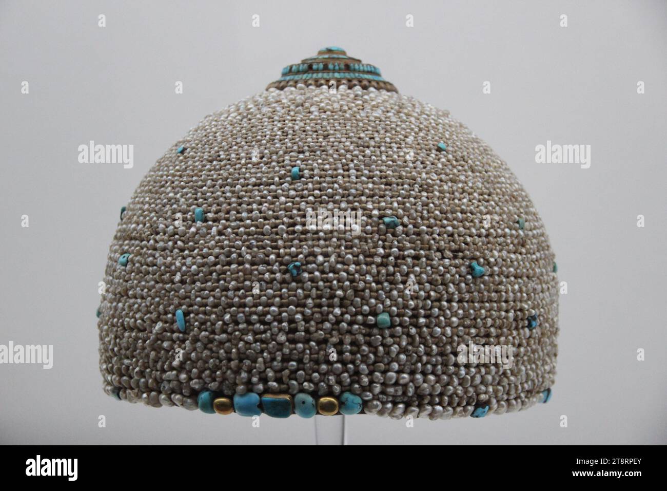 Tibetan Gem Ornament, Qing Nomads Exhibit, Palace Museum, Taipei, Taiwan Stock Photo