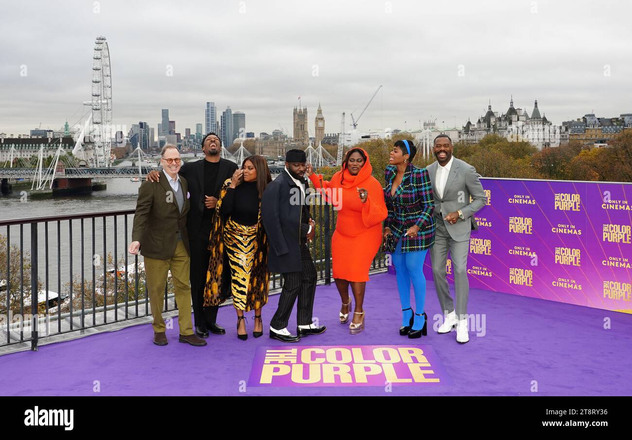 (left to right) Scott Sanders, Corey Hawkins, Taraji P Henson, Blitz