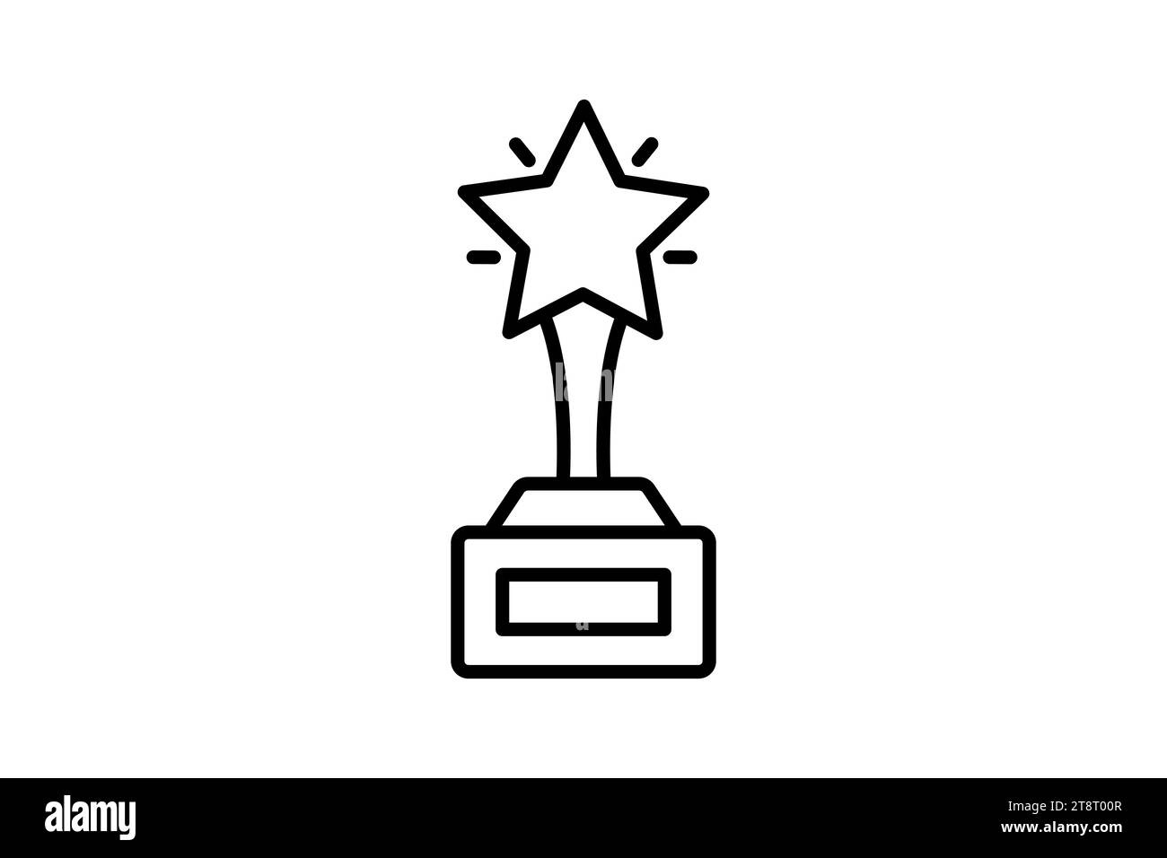 excellence icon. trophy with stars. icon related to core values. line icon style. simple vector design editable Stock Vector