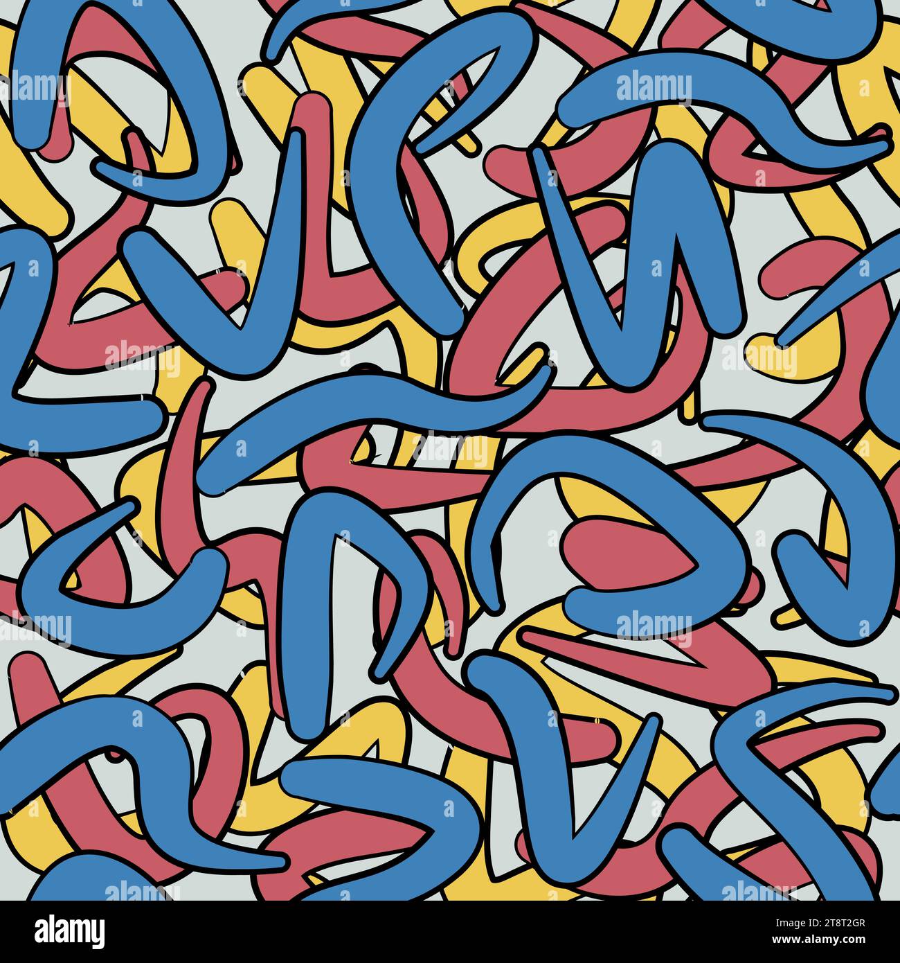 Colorful Spaghetti Confetti Seamless Texture Stock Vector Image & Art