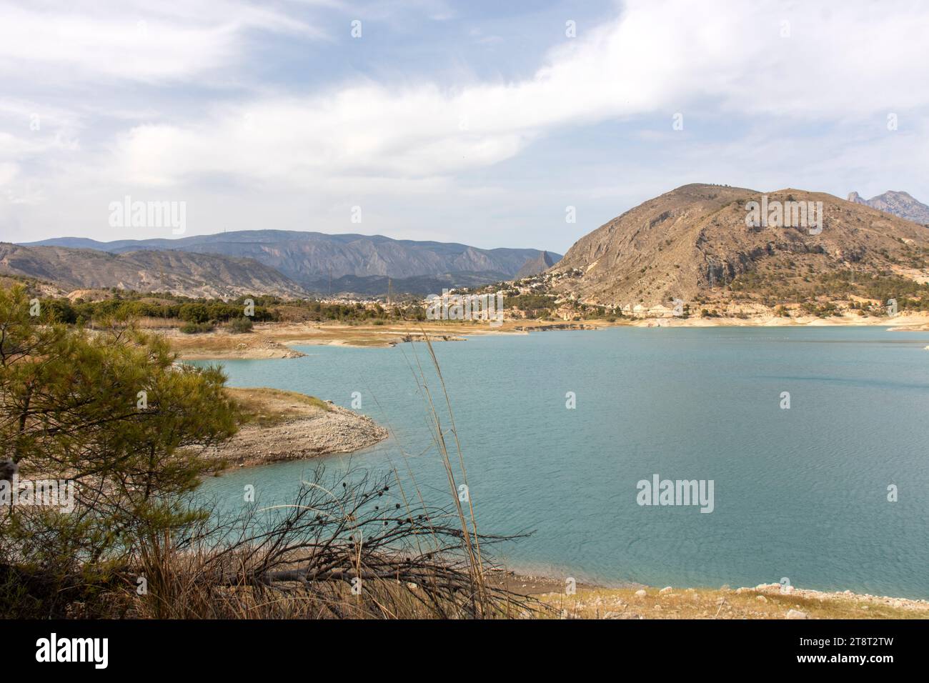 views of the Amadorio reservoir in Villajoyosa (Alicante, Spain) Stock Photo