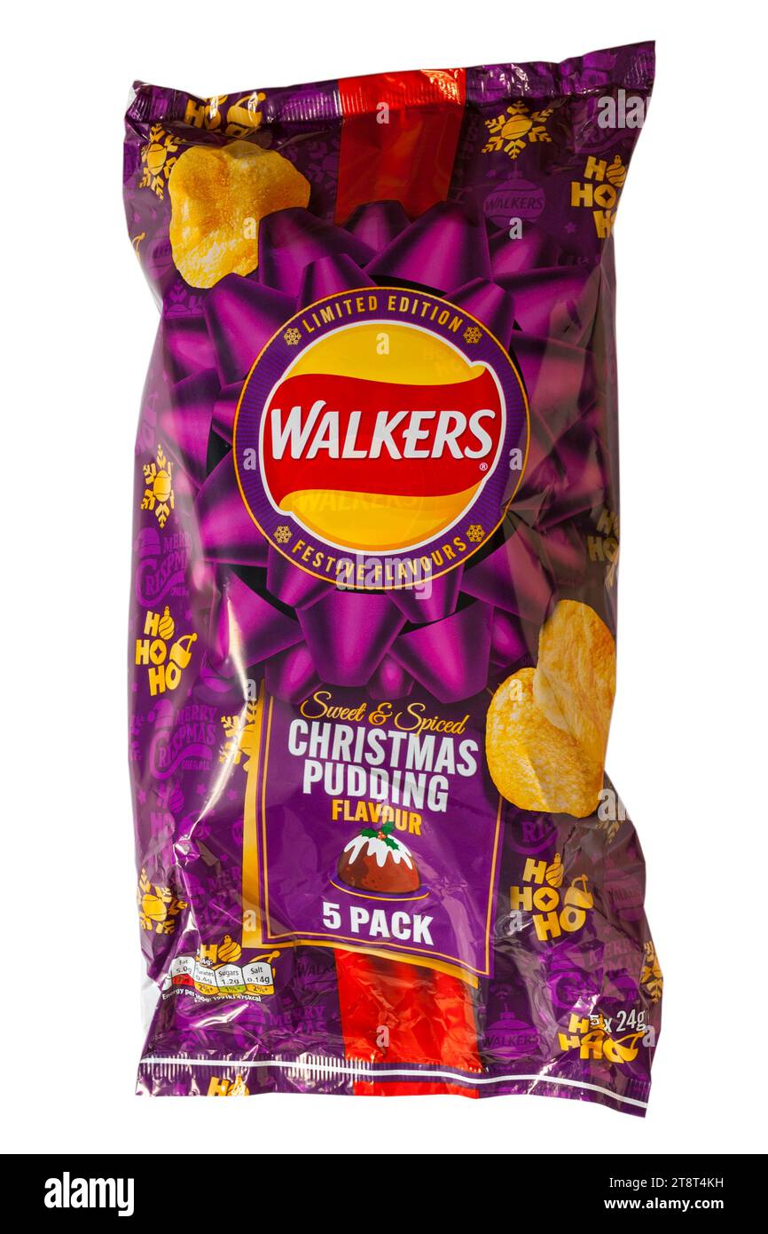 Walkers Christmas Pudding Flavoured Multipack Crisps Christmas Pudding