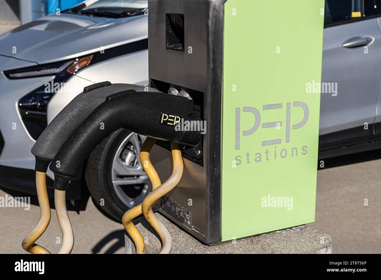 Indianapolis November 19, 2023 PEP Stations EV Electric Vehicle