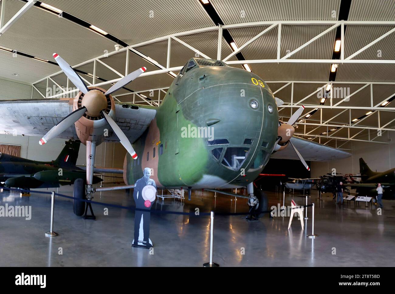 Bristol Freighter, The Air Force Museum of New Zealand, formerly called The Royal New Zealand Air Force Museum, is located at Wigram, the RNZAF's first operational base, in Christchurch, New Zealand, in the South Island of New Zealand Stock Photo