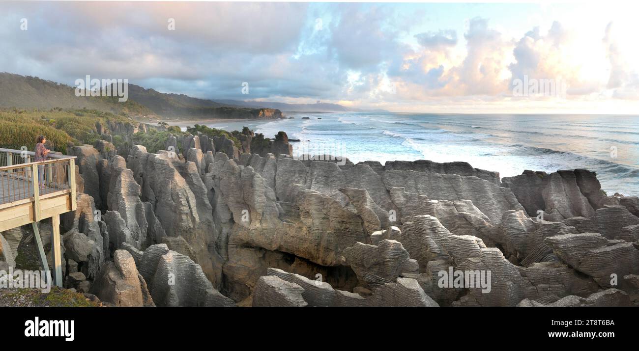 Punakaiki New Zealand, The Pancake Rocks at Dolomite Point near ...
