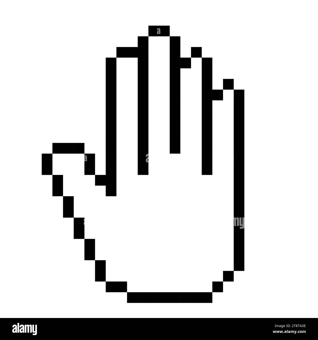 Transparent hand line icon. Stop gesture, sign language, finger, emoji ...