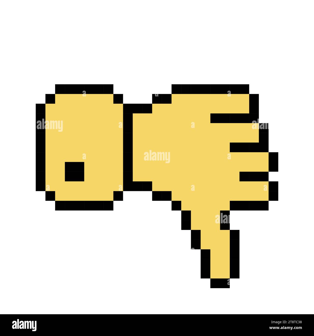 Yellow thumbs down line icon. Gesture, disapproval, dislike, emoji ...