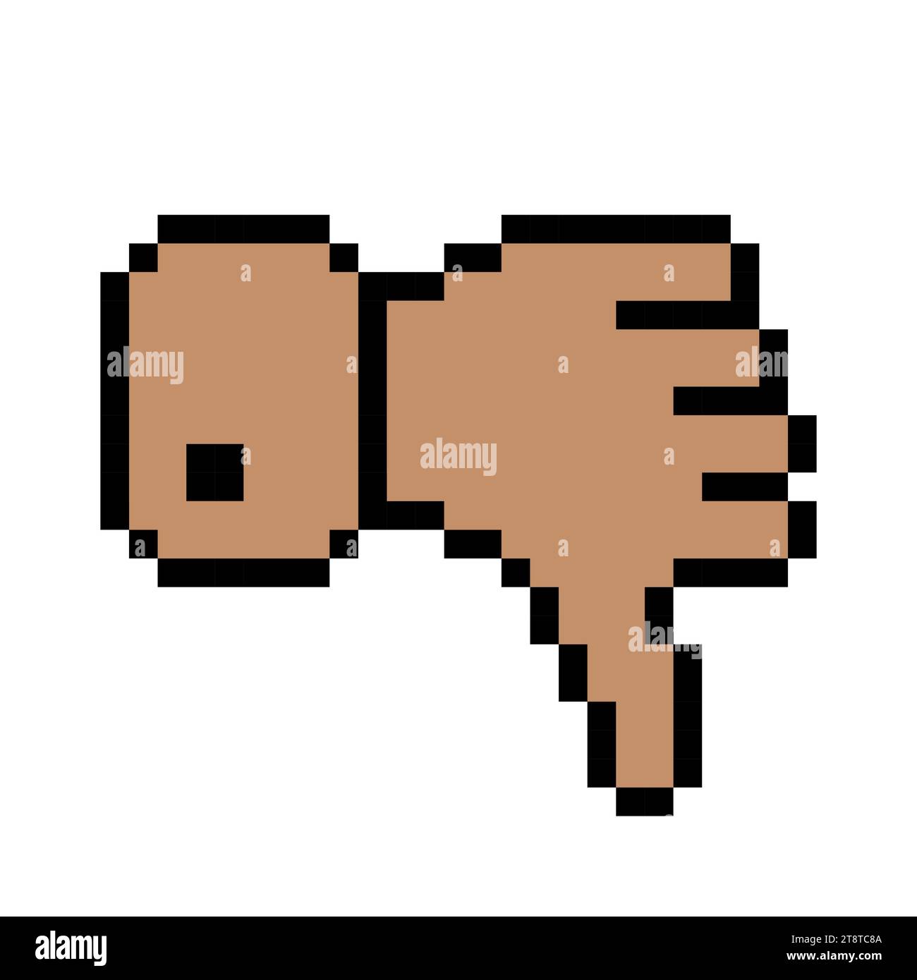 Dark thumbs down line icon. Gesture, disapproval, dislike, emoji ...