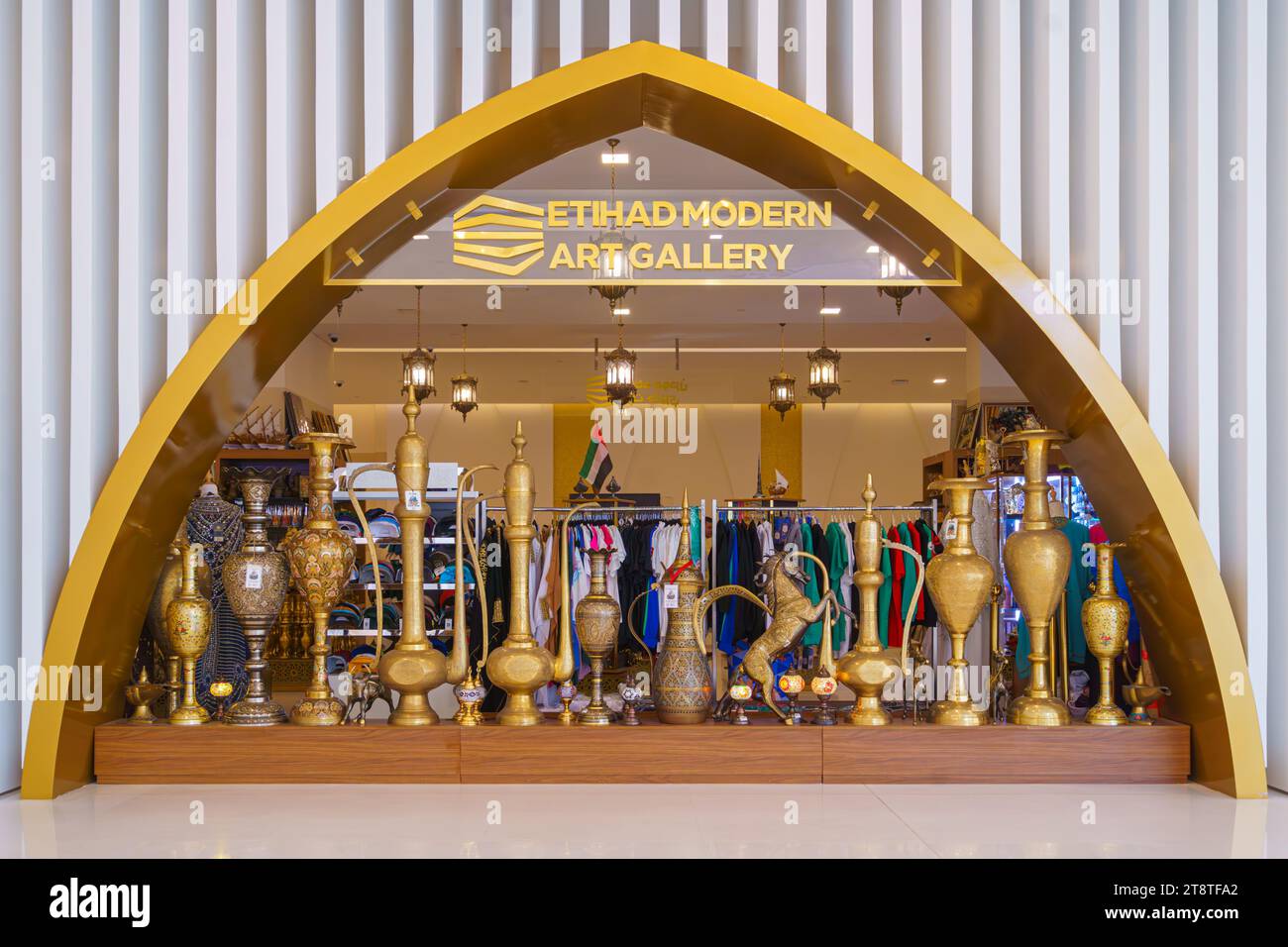 interior of a souvenir shop at a Sheikh Zayed Grand Mosque in Abu Dhabi