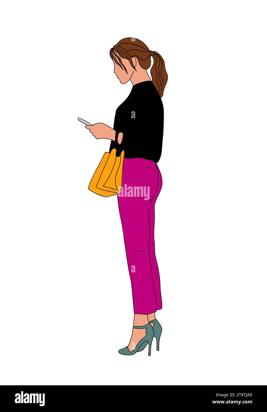 Vector Illustration of a professional smart business woman. Vector