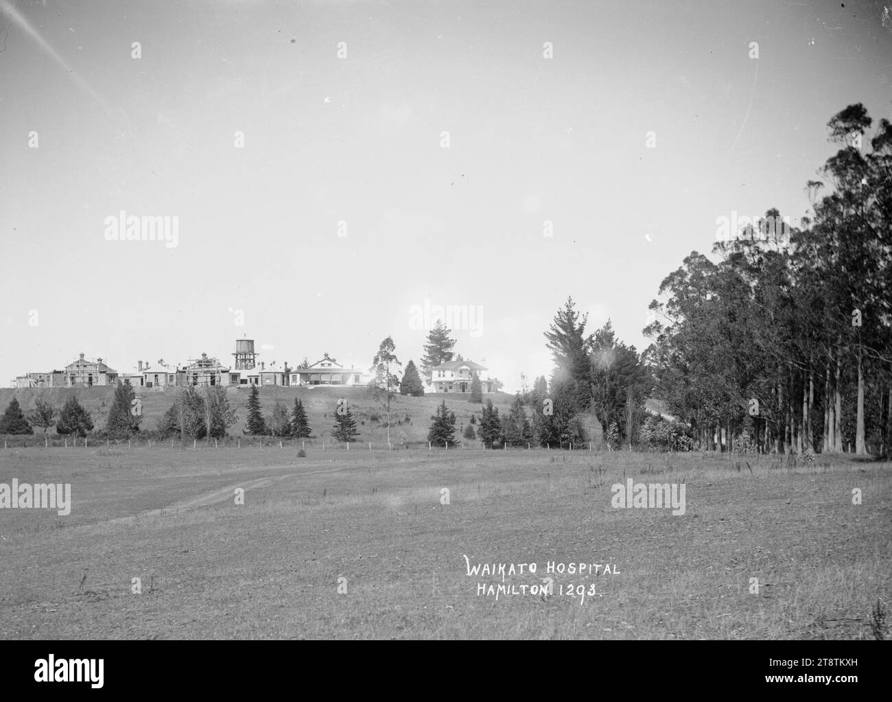 Waikato Hospital and Nurses' Home, Hamilton, View of Waikato Hospital and Nurses' Home along a