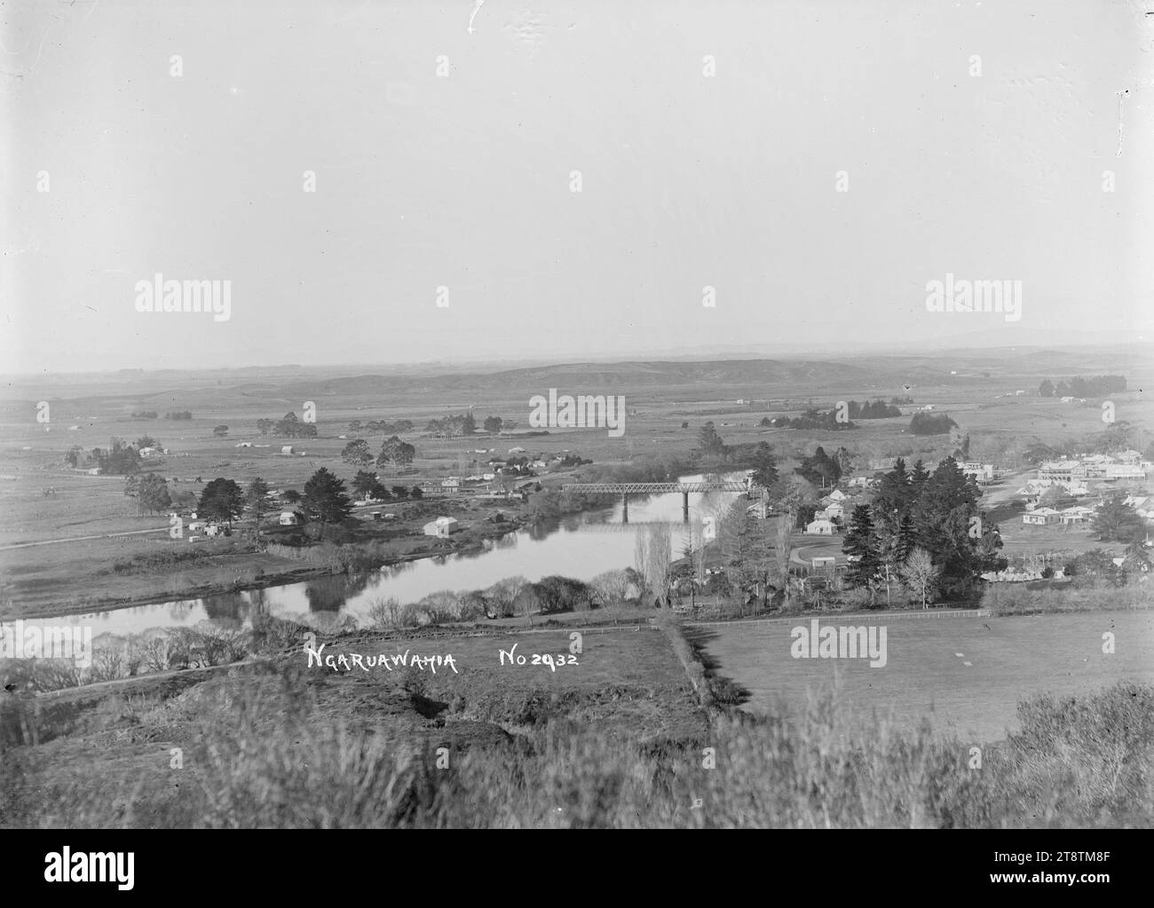 Ngaruawahia, New Zealand, Part 1 of a 2 part panorama, circa 1910, Part