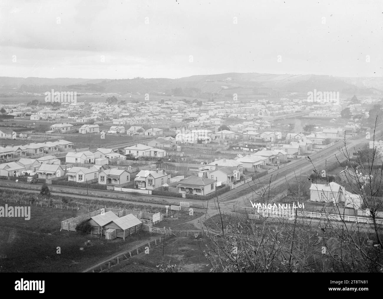 General View Of Central Wanganui New Zealand From The Foot Of St John general-view-of-central-wanganui-new-zealand-from-the-foot-of-st-john
