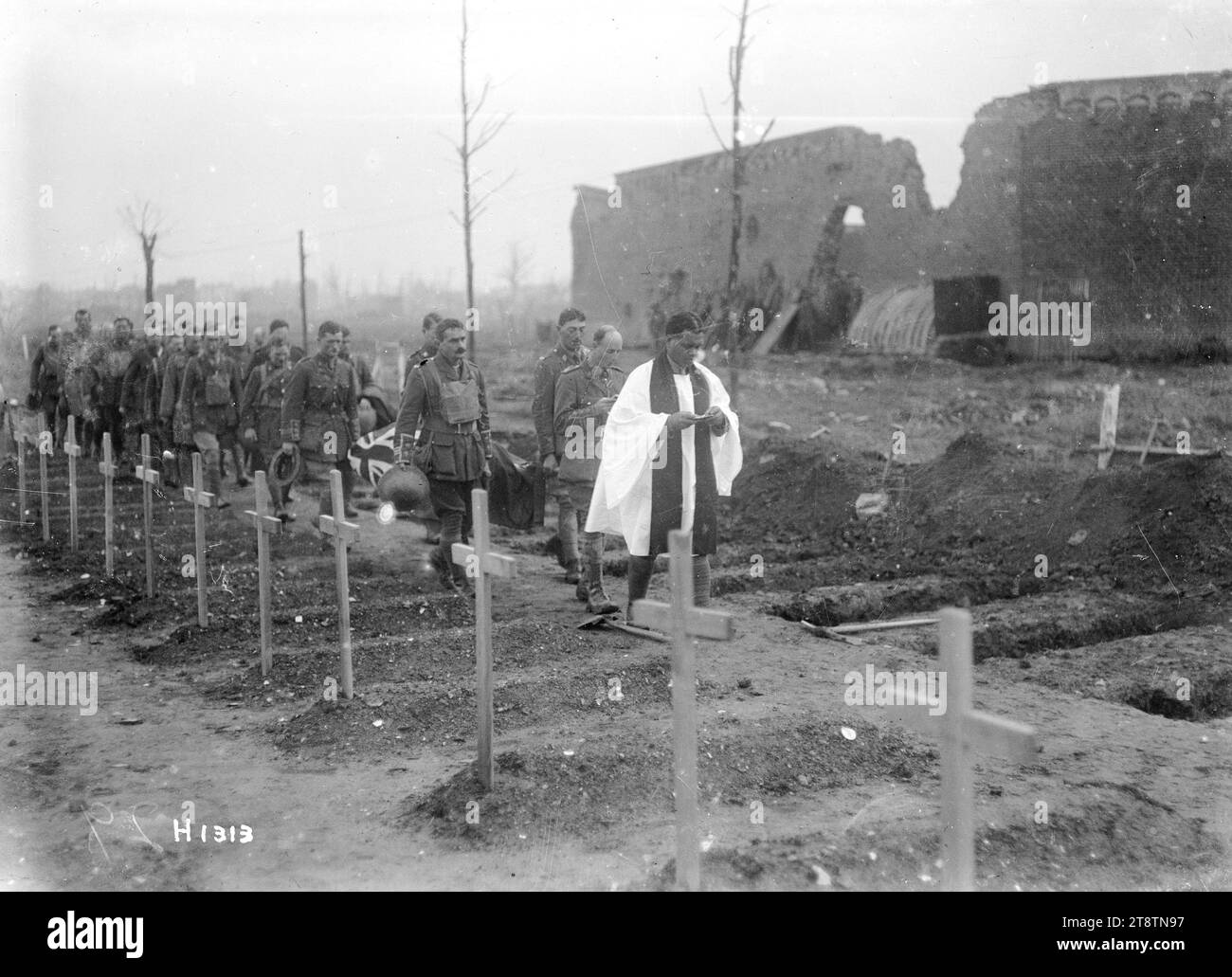 Funeral of Lieutenant Colonel Augustus King during World War I
