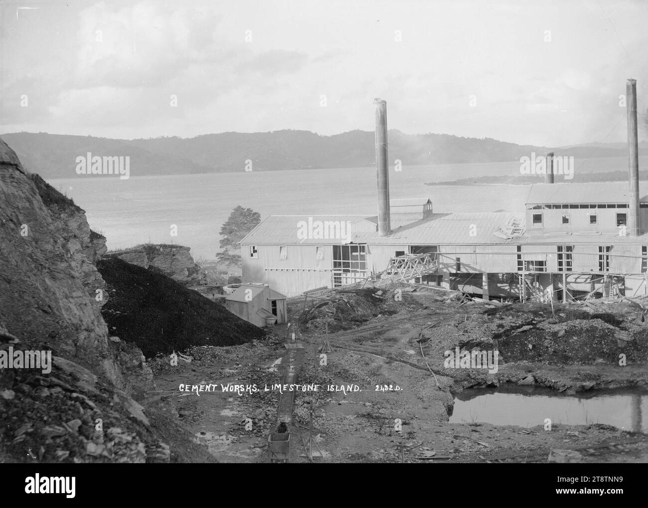 Cement works, Limestone Island, Whangarei Harbour, Part of a cement