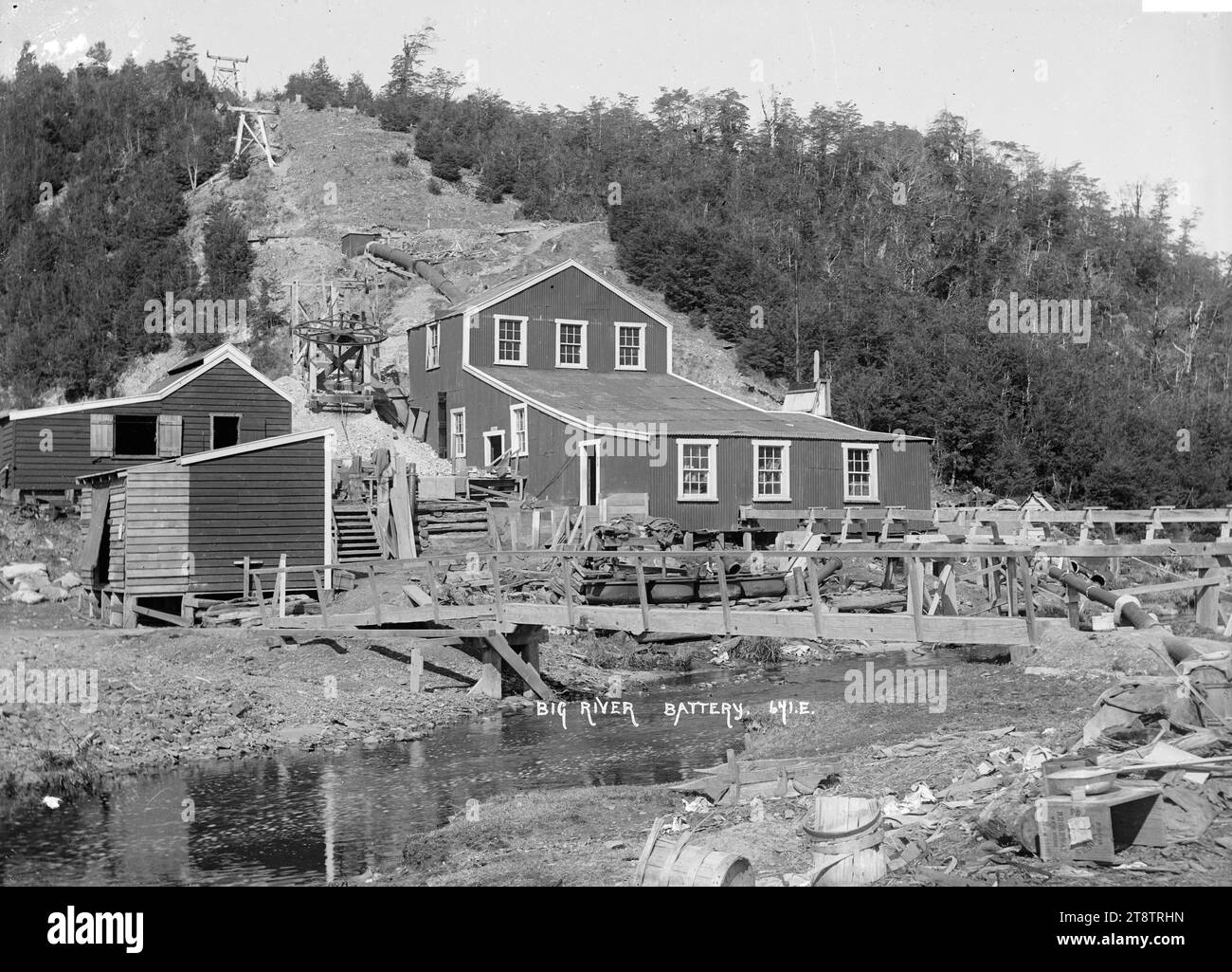 View of the Big River Battery, Inangahua Co, View of the Big River