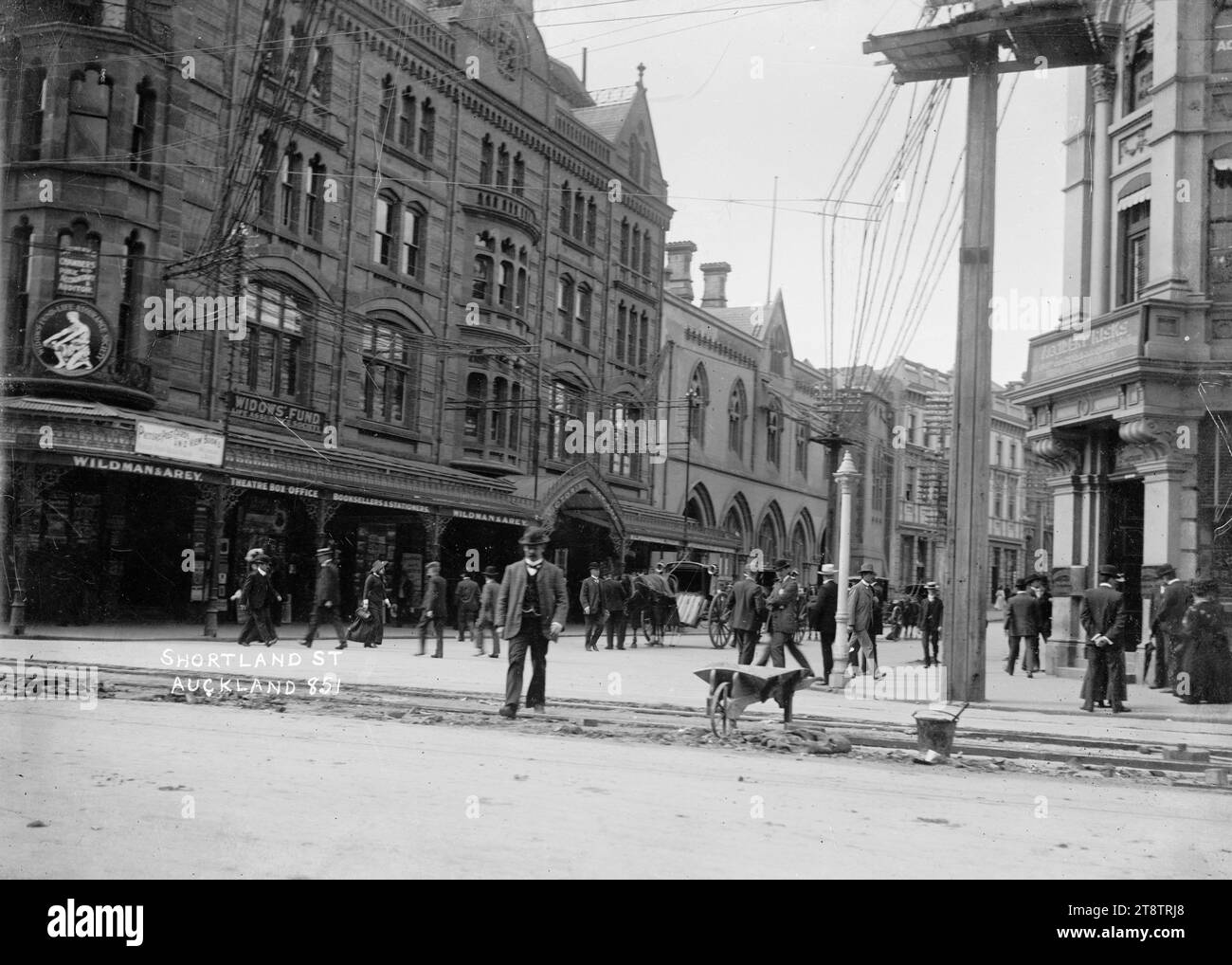 Corner of Shortland Street and Queen Street, View of Shortland Street