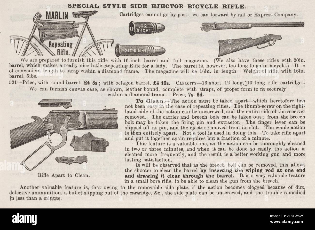 Special style side ejector bicycle rifle 1902 hires stock photography
