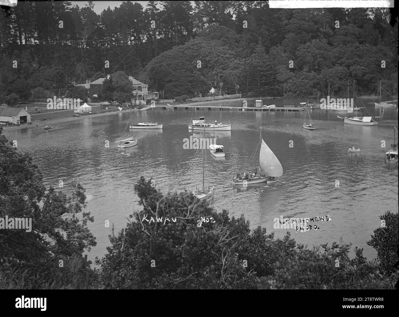 Boats In Mansion House Bay Kawau Island Photograph Taken By W T boats-in-mansion-house-bay-kawau-island-photograph-taken-by-w-t