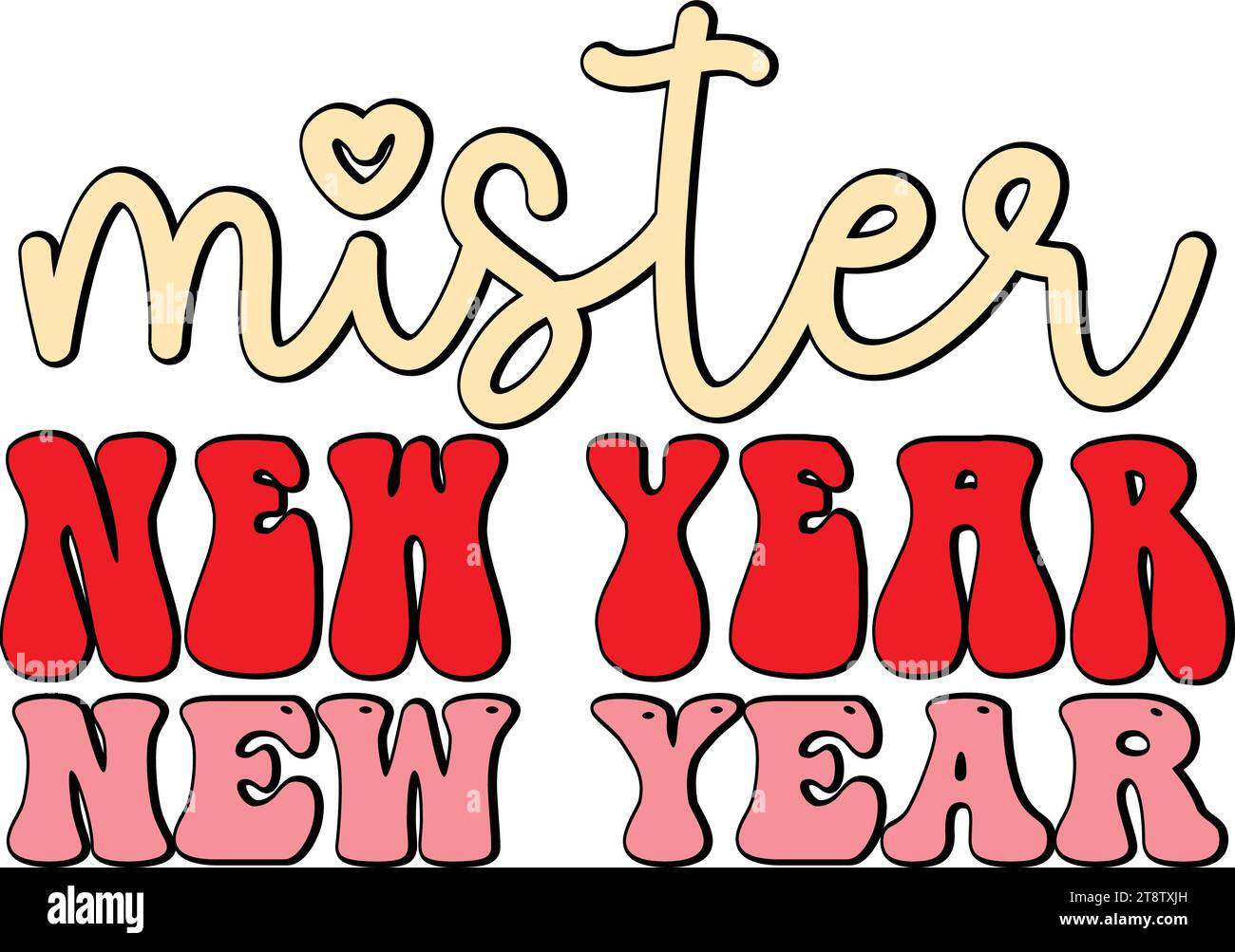 Mister New Year Stock Vector