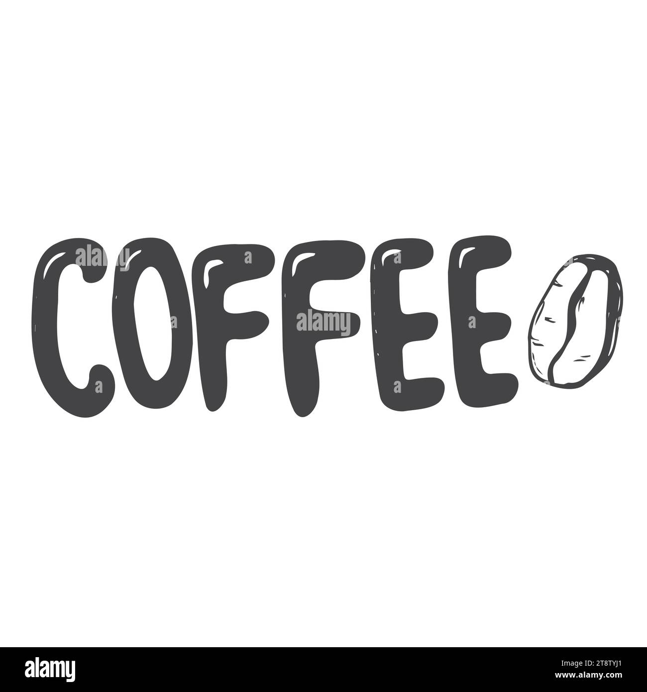 Coffee time. lettering set on white Stock Vector