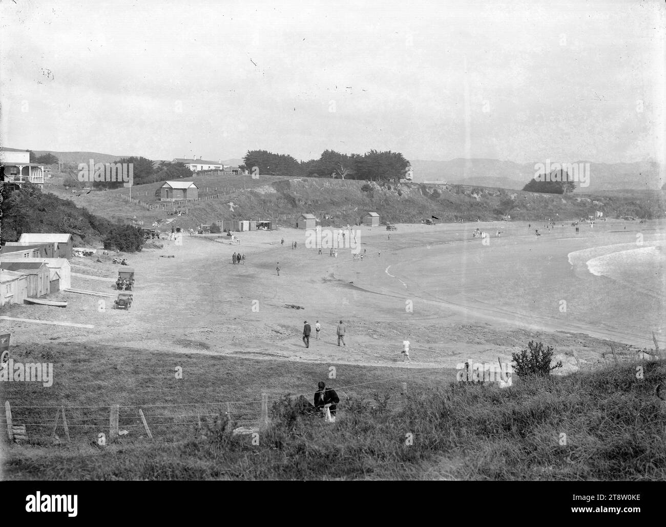 Titahi Bay beach, 1920s Stock Photo - Alamy