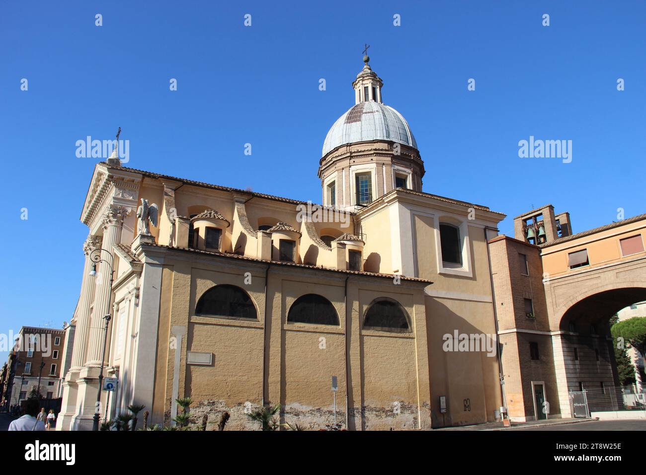 Roman Catholic Church of Saint Roch (San Rocco), next to Mausoleum of Augustus, Ancient Rome Historic Center, Rome, Italy Stock Photo