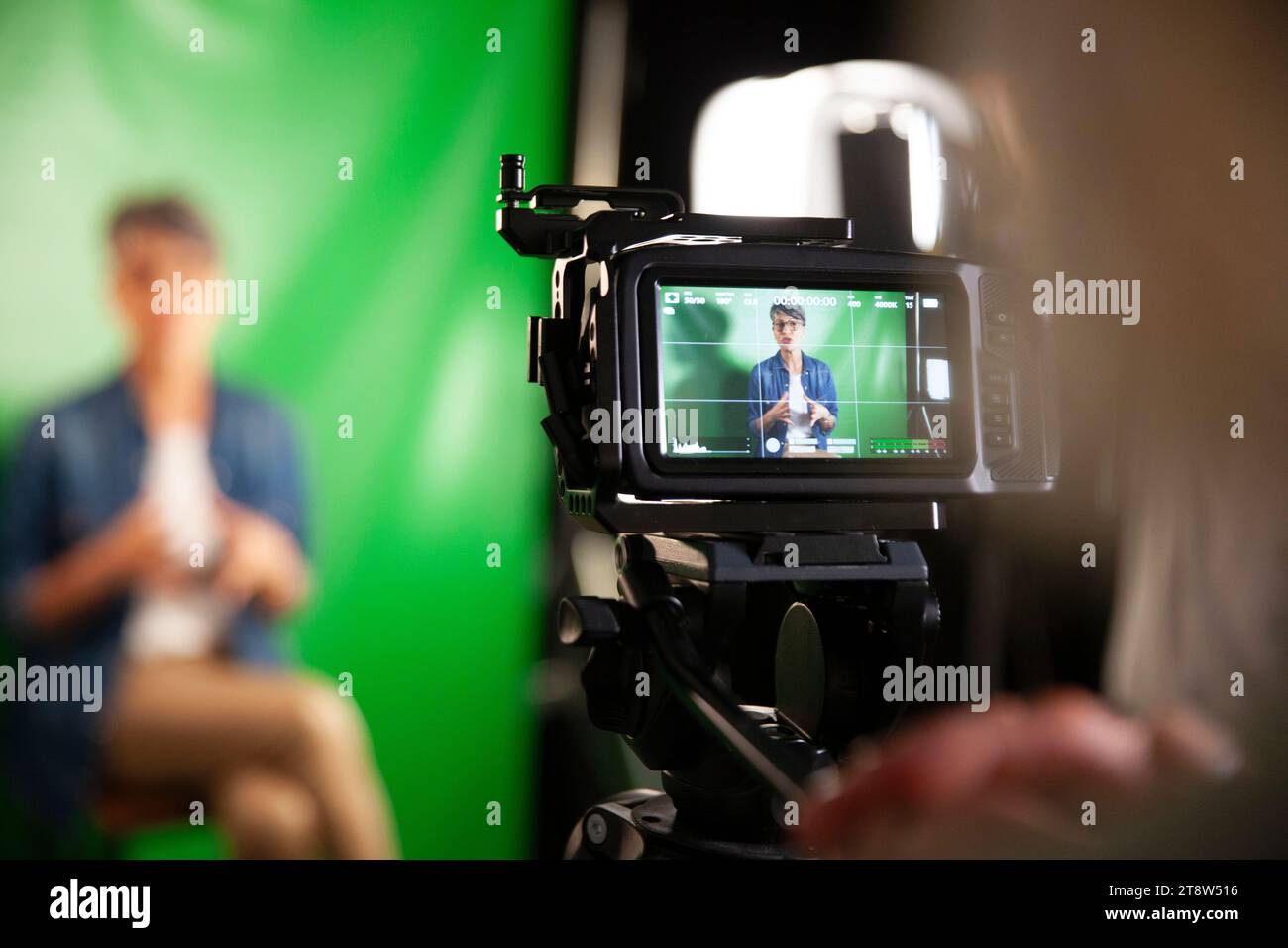 Interview Frame Camera Filming interview home hi-res stock photography and images - Alamy