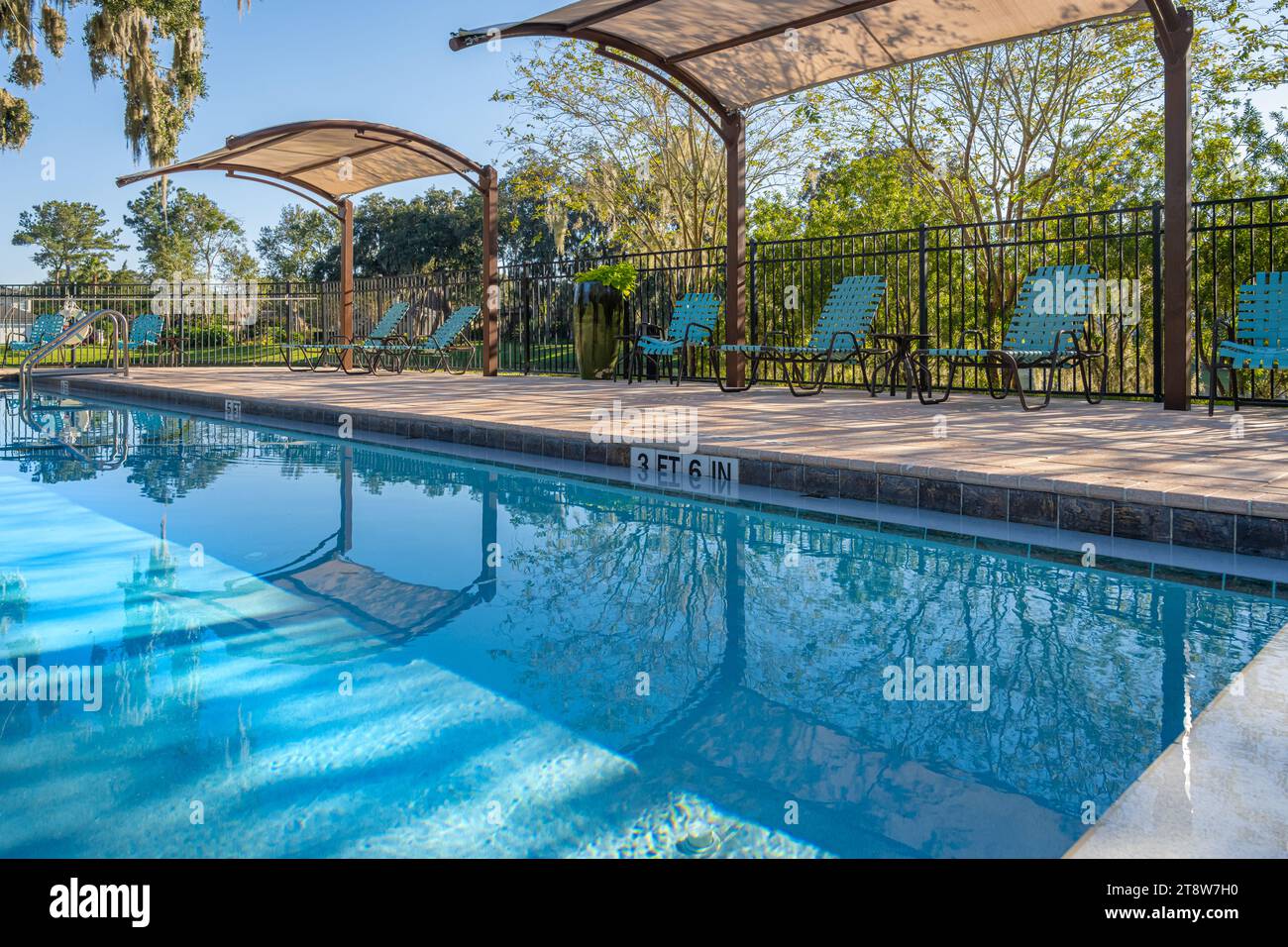 Private community pool at Sawgrass Players Club in Ponte Vedra Beach, Florida. (USA) Stock Photo