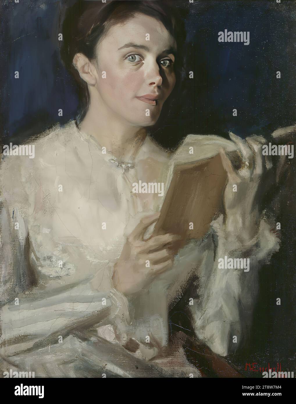 Magnus Enckell, 9.11.1870, Hamina, 27.11.1925, Stockholm, Portrait of Mrs E. Gadolin-Lagervall, 1901, 65.5 × 54 cm, oil, oil on canvas Stock Photo