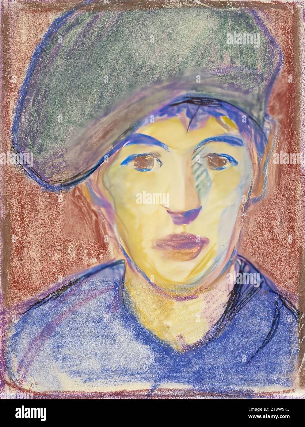 Alvar Cawén, 8.6.1886, Korpilahti, 3.3.1935, Helsinki, Boy, Brittany, 1912, 25 × 19 cm, colour crayon Stock Photo