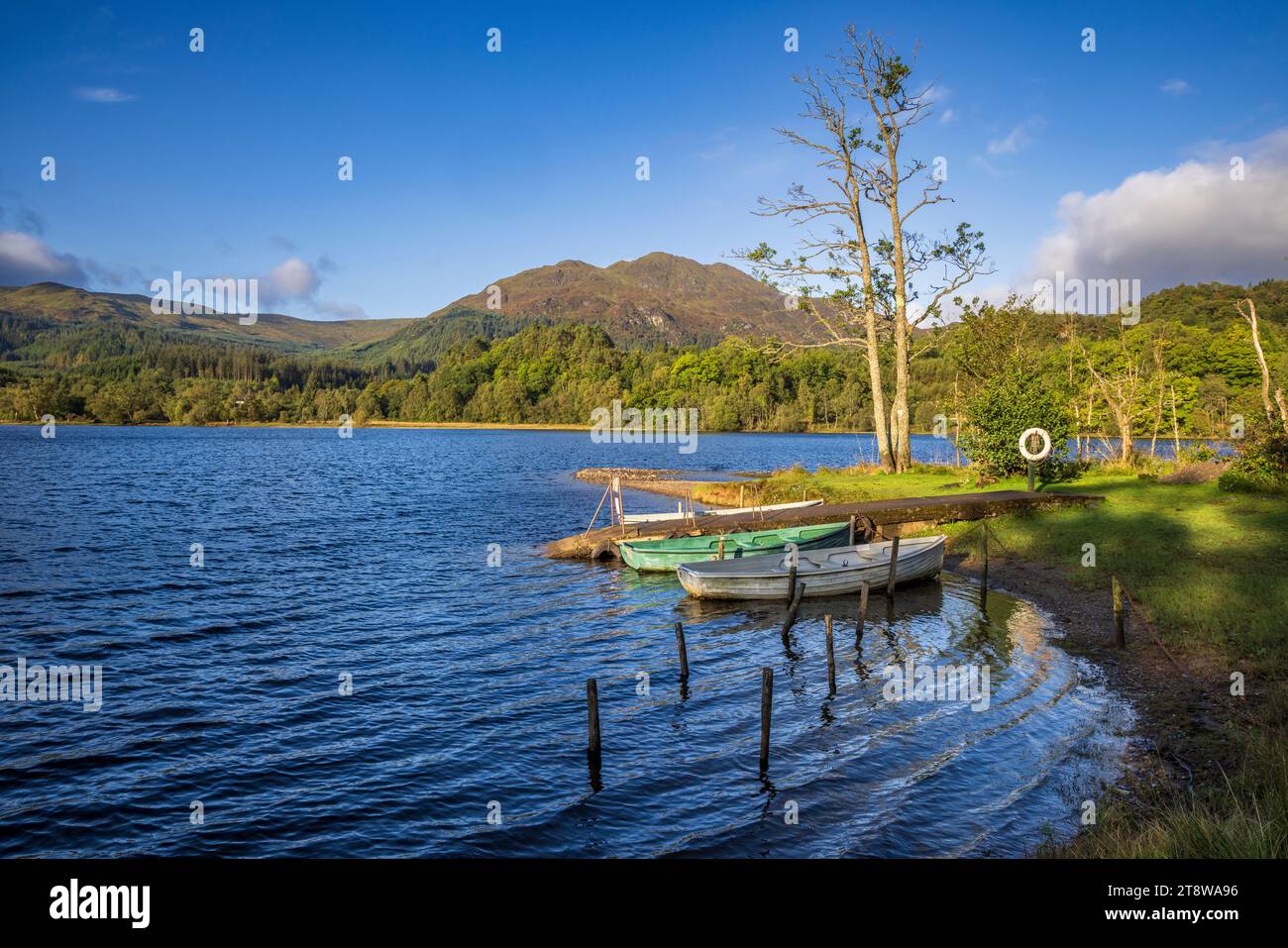 Loch Achray and Ben Venue in the Trossachs, Stirling, Scotland Stock Photo