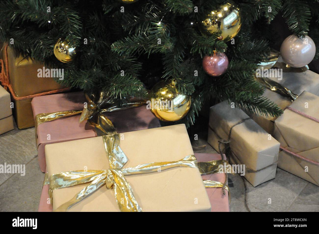 Copenhagen, Denmark /21 November 2023/ Various shopping malls have decorated christmas tree snd shwcase with various christmas presents inspiration with chistmas presents unders trees and merry christmnas signs in mall in capital. Photo.Francis Joseph Dean/Dean Pictures Credit: Imago/Alamy Live News Stock Photo