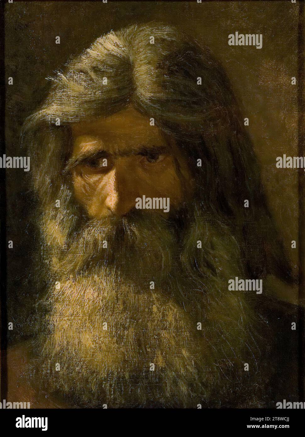 Mårten Eskil Winge, 21.9.1825, Stockholm, Sweden, 22.4.1896, Enköping, Sweden, Portrait of a Bearded Man, 1862, 43 × 33 cm, oil, oil on canvas Stock Photo