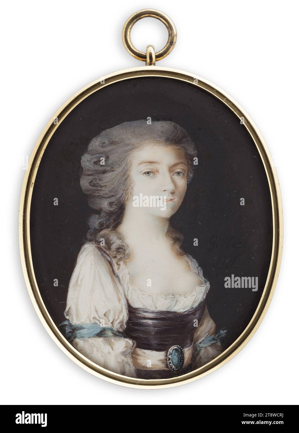 Jacob Axel Gillberg, 1769, 1845, Stockholm (city), Sofie Piper, 1791, 5.2 × 4.4 cm, ivory Stock Photo