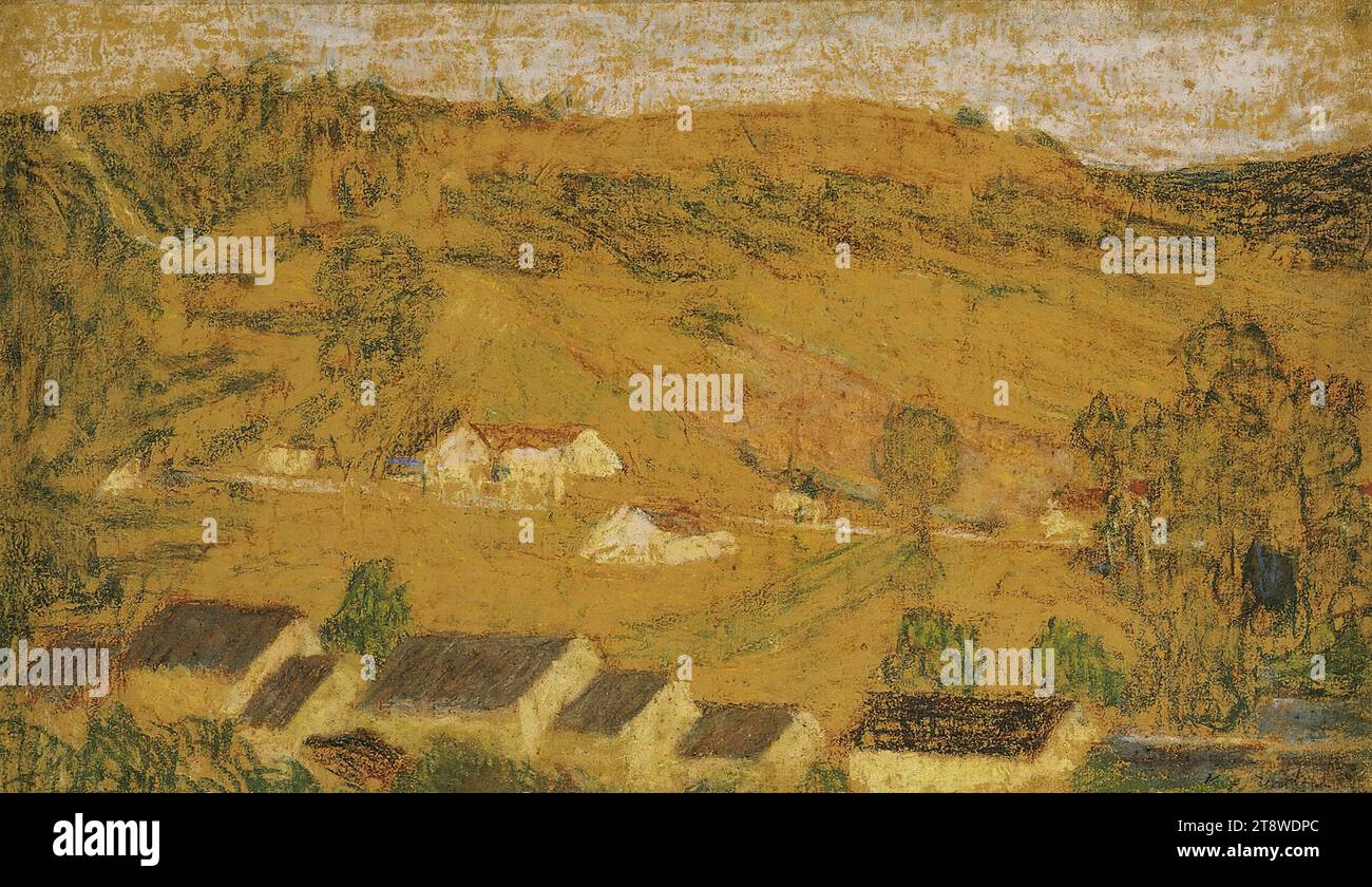 Ker Xavier Roussel, 10.12.1867, Lorry-les-Metz, Moselle, France, 6.6.1944, Etang-la-Ville, Yvelines, France, Landscape, 22 × 37 cm, pastel on paper 1917 Stock Photo