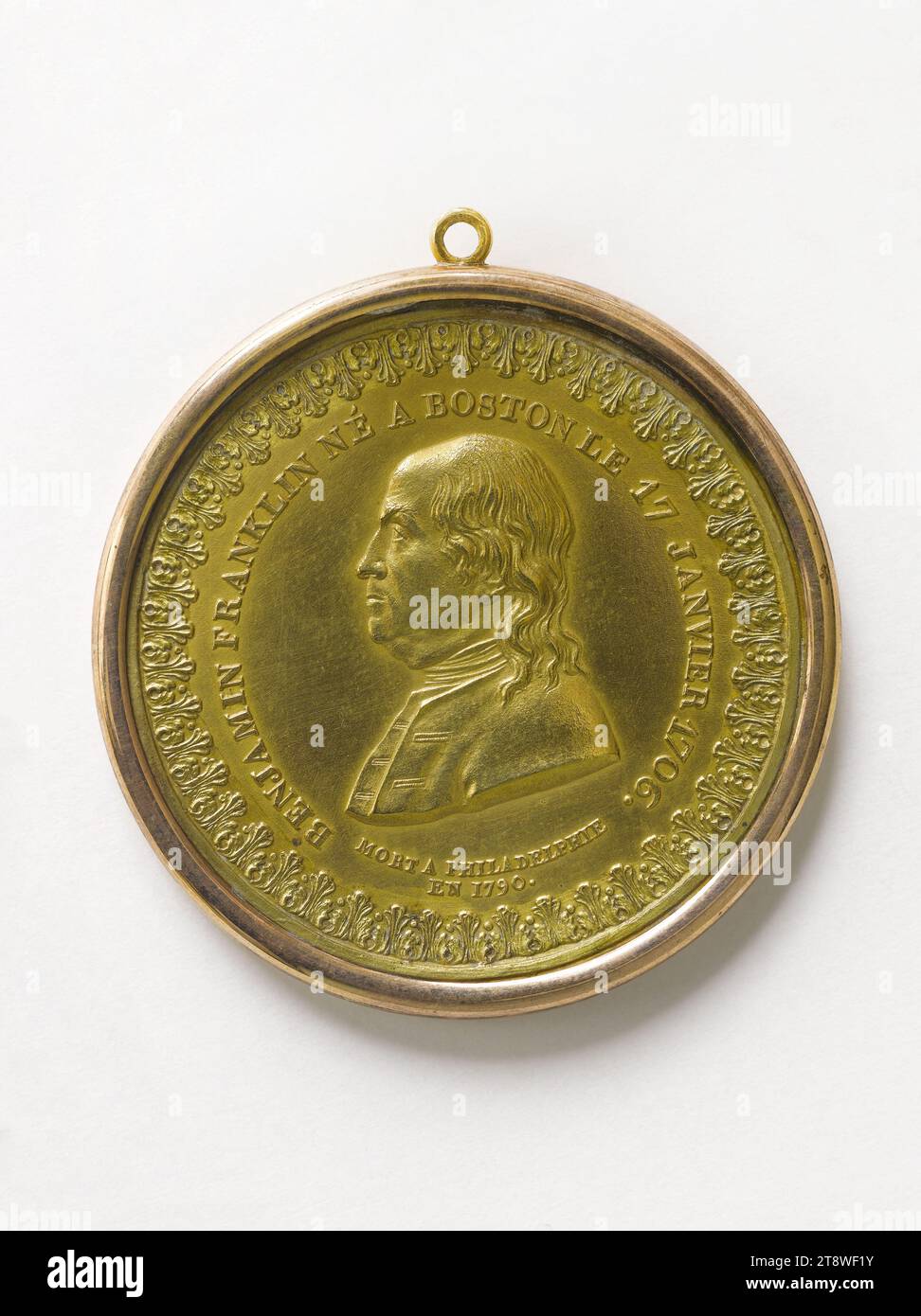 Médaille Française 1833 Benjamin Franklin Et Baron De Montyon Par Barre - Cuivre, 41,8mm