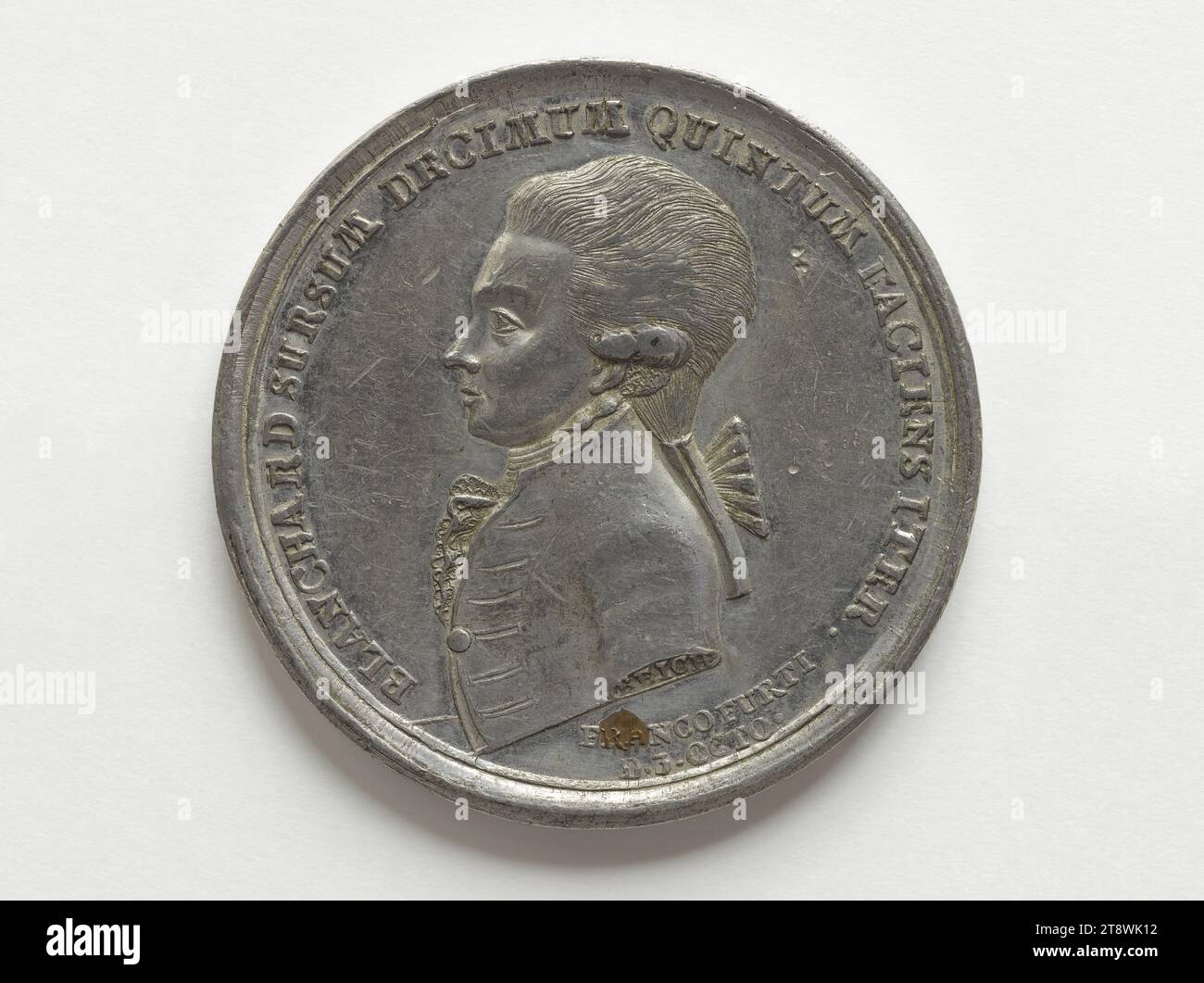 Jean-Pierre Blanchard (1753-1809), French aeronaut, 1785, Reich, Johann Christian, Medal Engraver, Array, Numismatic, Medal, Diameter: 4.5 cm, Weight (type dimension): 29.38 Stock Photo