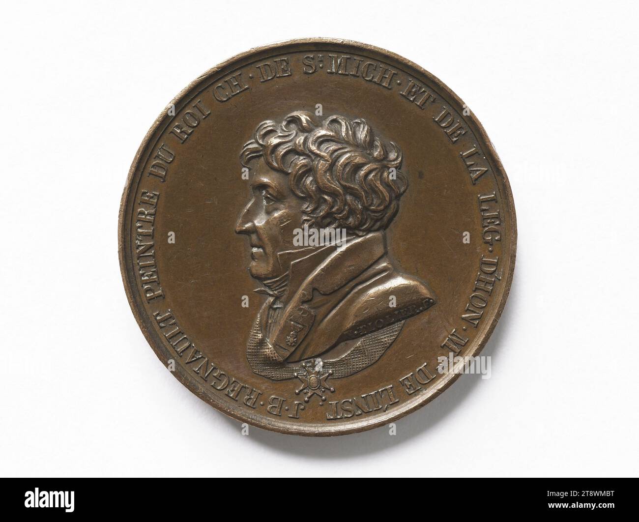 Jean-Baptiste Augustin Regnault (1754 -1829), French academic and neoclassical painter, circa 1812, Tiolier, Nicolas-Pierre, Engraver in medals, circa 1812, Numismatic, Medal, Diameter: 3.7 cm, Weight (type dimension): 25.62 g Stock Photo