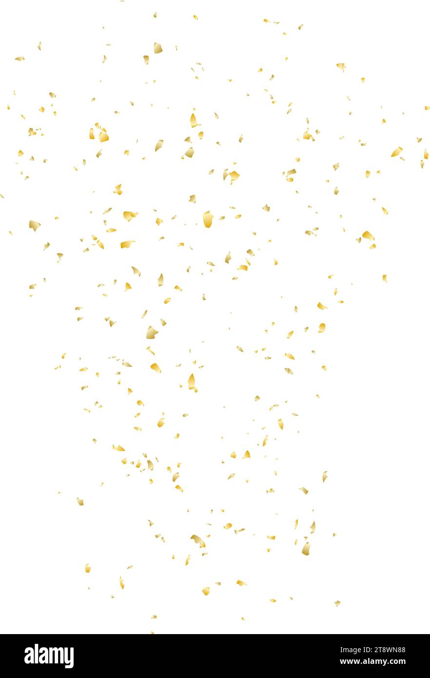Festive golden confetti background. Vector illustration. Stock Vector