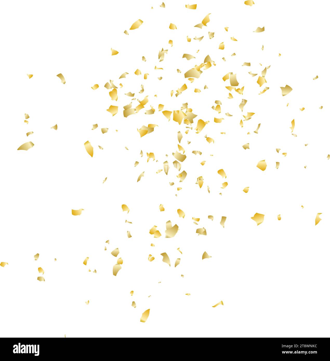 Festive golden confetti background. Vector illustration. Stock Vector