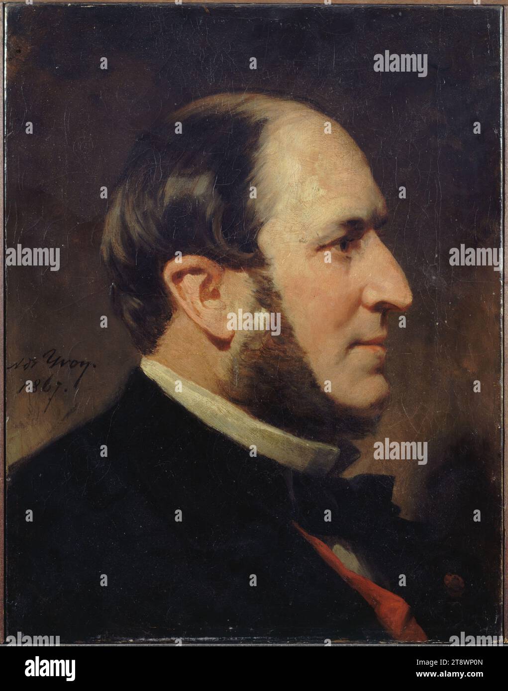 Portrait of Baron Haussmann (1809-1891), prefect of the Seine, Yvon, Frédéric Adolphe, Array, Painting, Height: 69.2 cm, Width: 60.1 cm, Thickness: 9.5 cm Stock Photo
