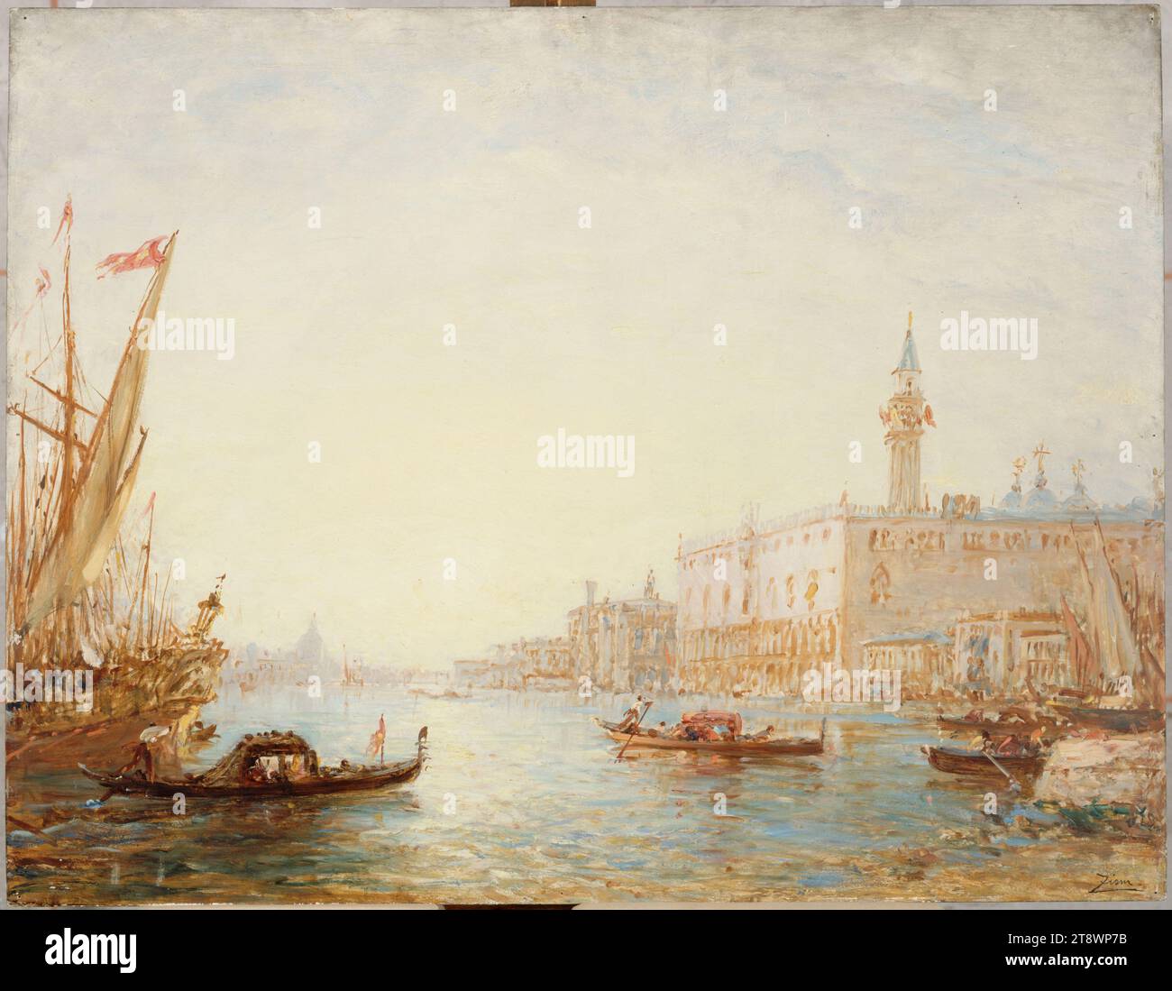 Venice Italy, Doge's Palace, Ziem, Felix, Painter, Between 1870 and 1890, 2nd half of the 19th century, Painting, Oil painting, Wood, Height: 71.5 cm, Width: 92 cm Stock Photo